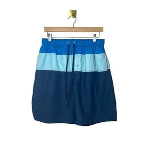 Newport Blue Men’s Colorblock Swim Trunks in Blue Size M